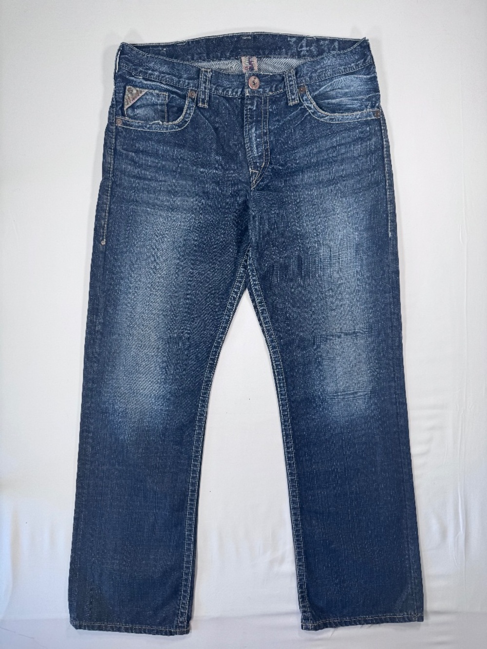 Silver Jeans Co Gordie Jeans Mens 34x34 Blue Med Wash Relaxed Straight Denim